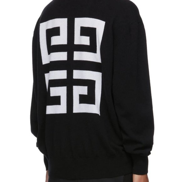 GIVENCHY Black Cashmere 4G Sweater - Picture 1 of 10